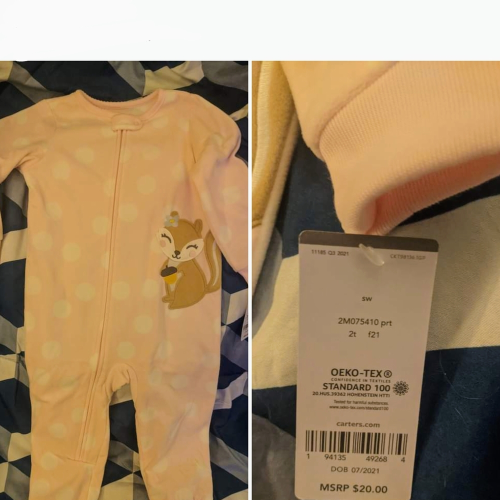 Carter's Pink Baby Deer One Piece